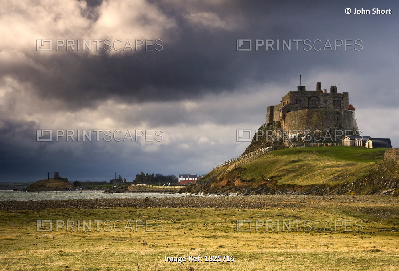 Lindisfarne Castle, Beblowe Crag, Berwick-Upon-Tweed, Northumberland, England, ...