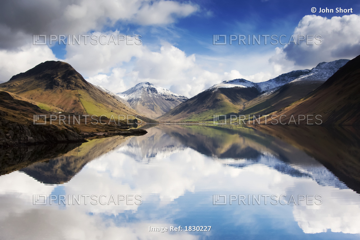 Mountains And Lake, Lake District, Cumbria, England, United Kingdom
