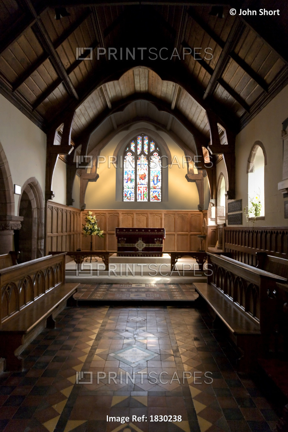 Church Interior, Lake District, Cumbria, England
