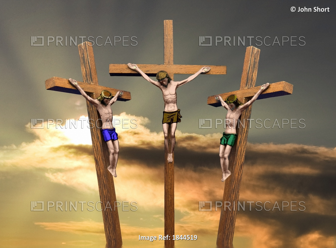 Jesus And The Two Thieves On The Cross