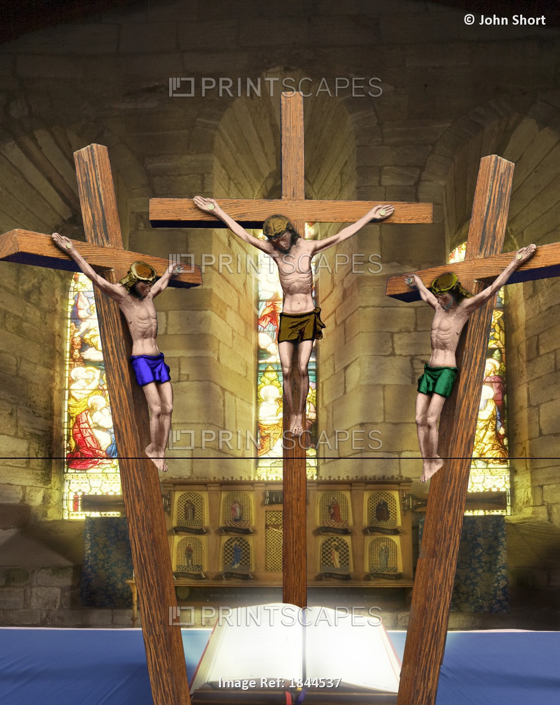 Jesus On The Cross, Holy Island, Bewick, England