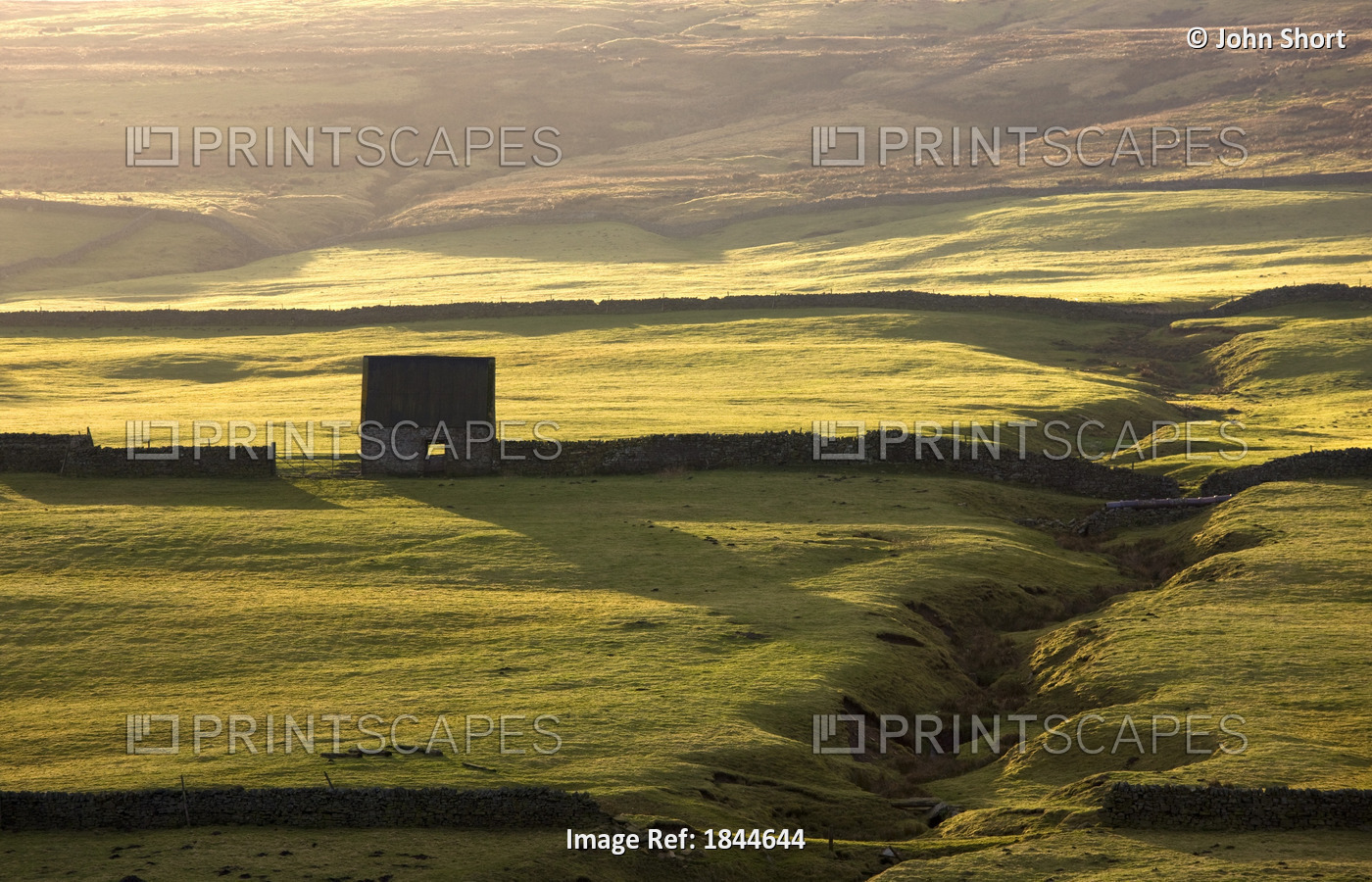 Stone Building And Walls, Weardale, England