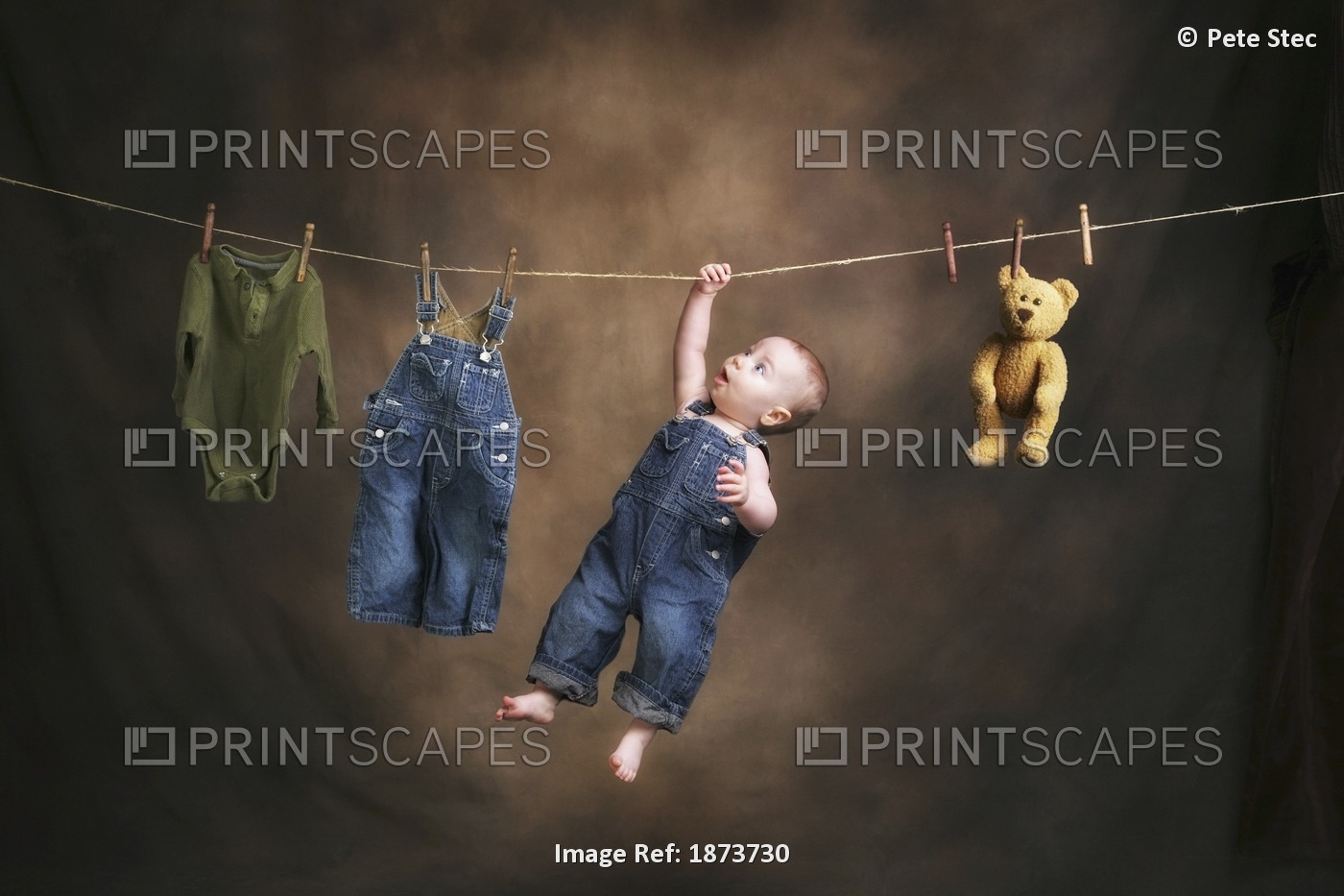 A Baby On The Clothesline
