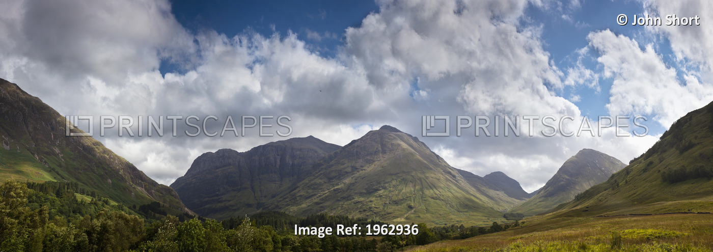 A Mountainous Landscape Under Clouds; Glencoe, Argyll, Scotland