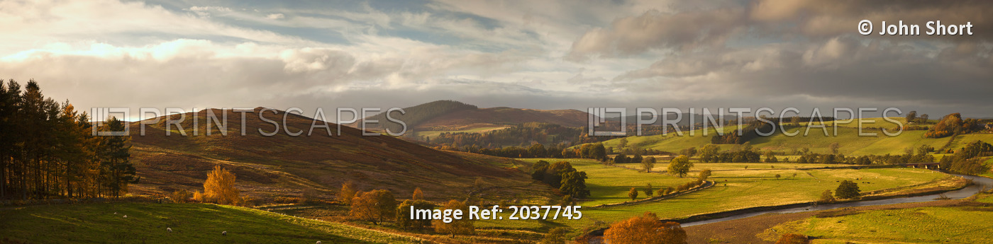 A Road Winding Through An Autumn Coloured Landscape; Scots View Scottish ...