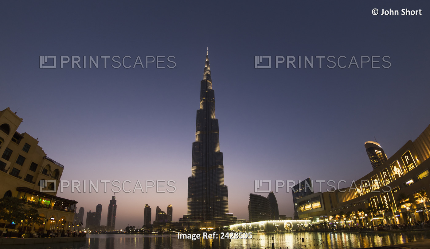 Burj Khalifa At Sunset; Dubai, United Arab Emirates