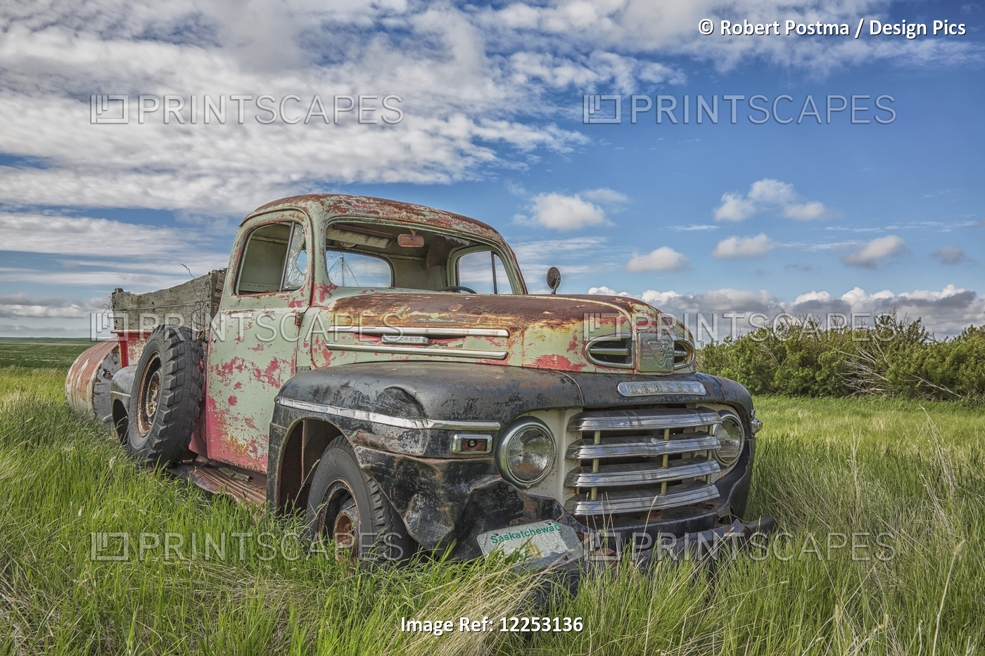 Abandoned Truck In A Rural Area; Saskatchewan, Canada