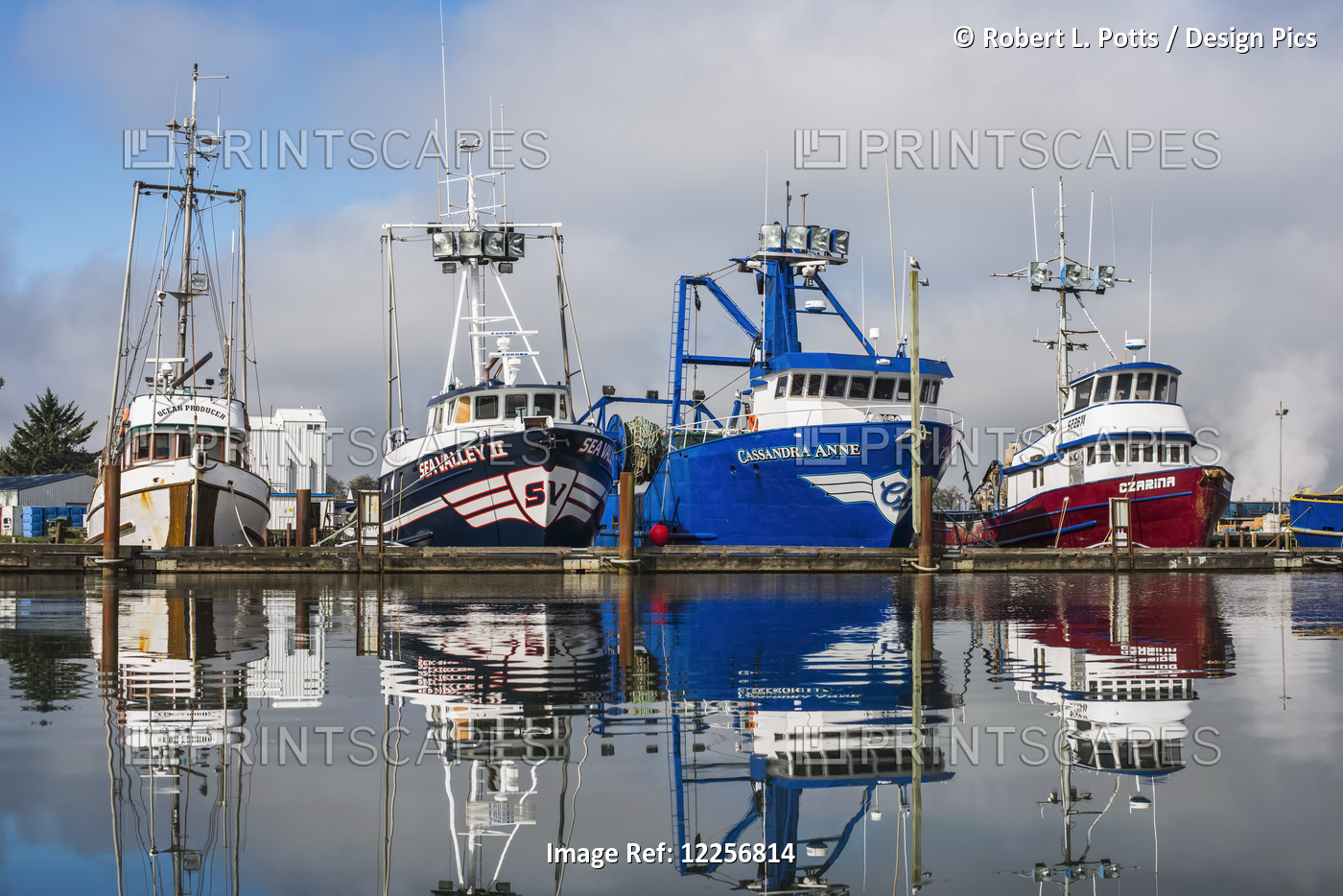 Fishing Boats Moored At The Dock; Warrenton, Oregon, United States Of America