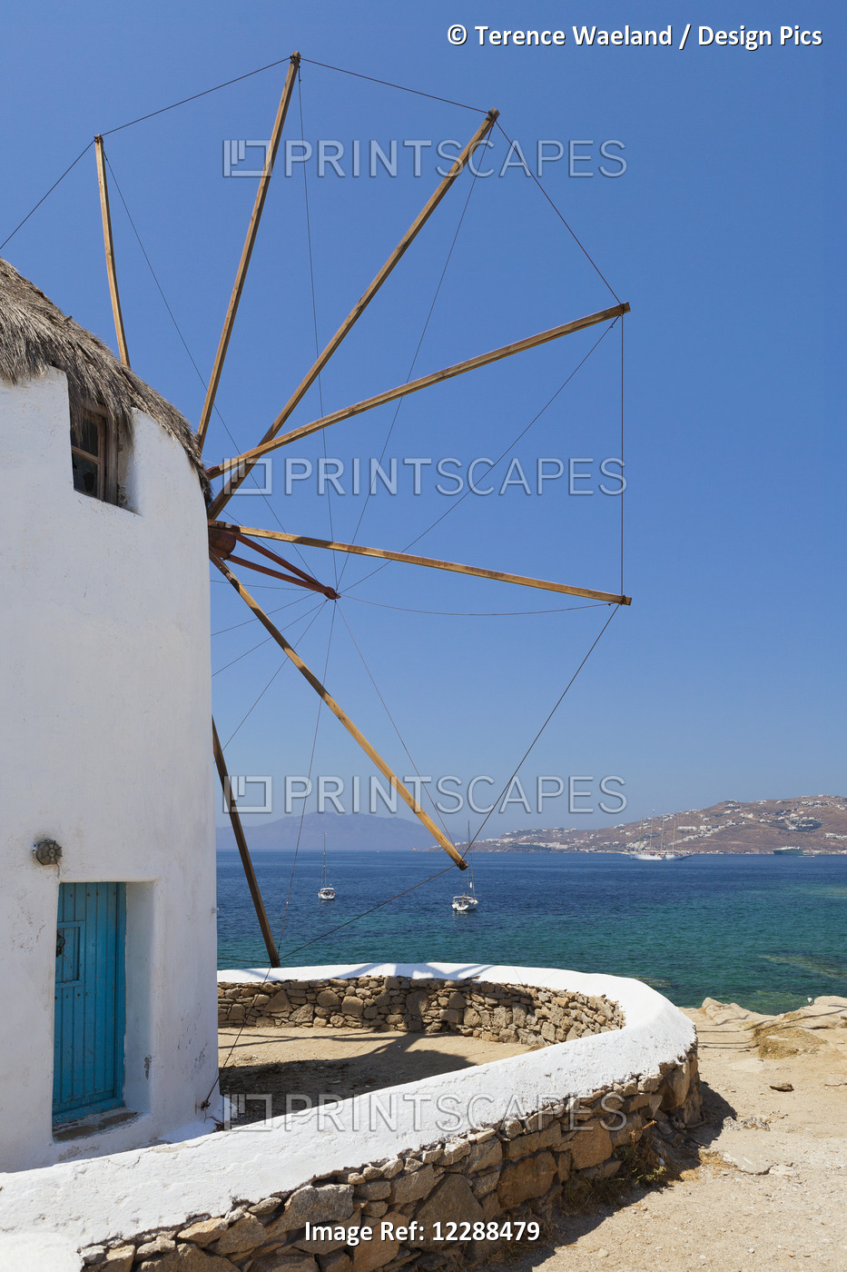 Traditional Windmill; Chora, Mykonos, Greece