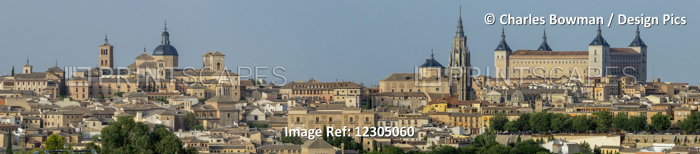 Panorama Of The Town Of Toledo; Toledo, Castile-La Mancha, Spain