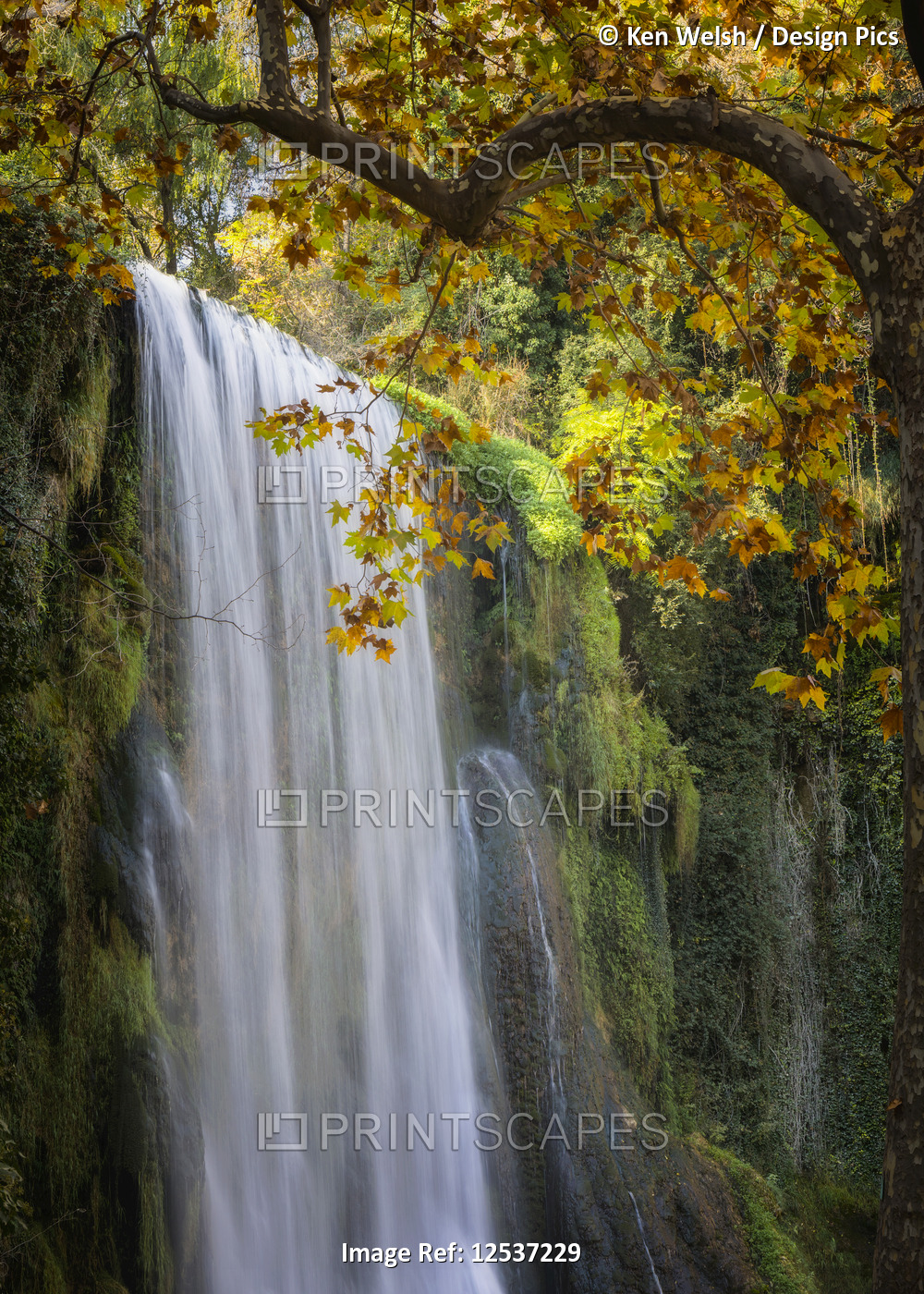 La Caprichosa waterfall, Monasterio de Piedra National Park, near Neuvalos; ...