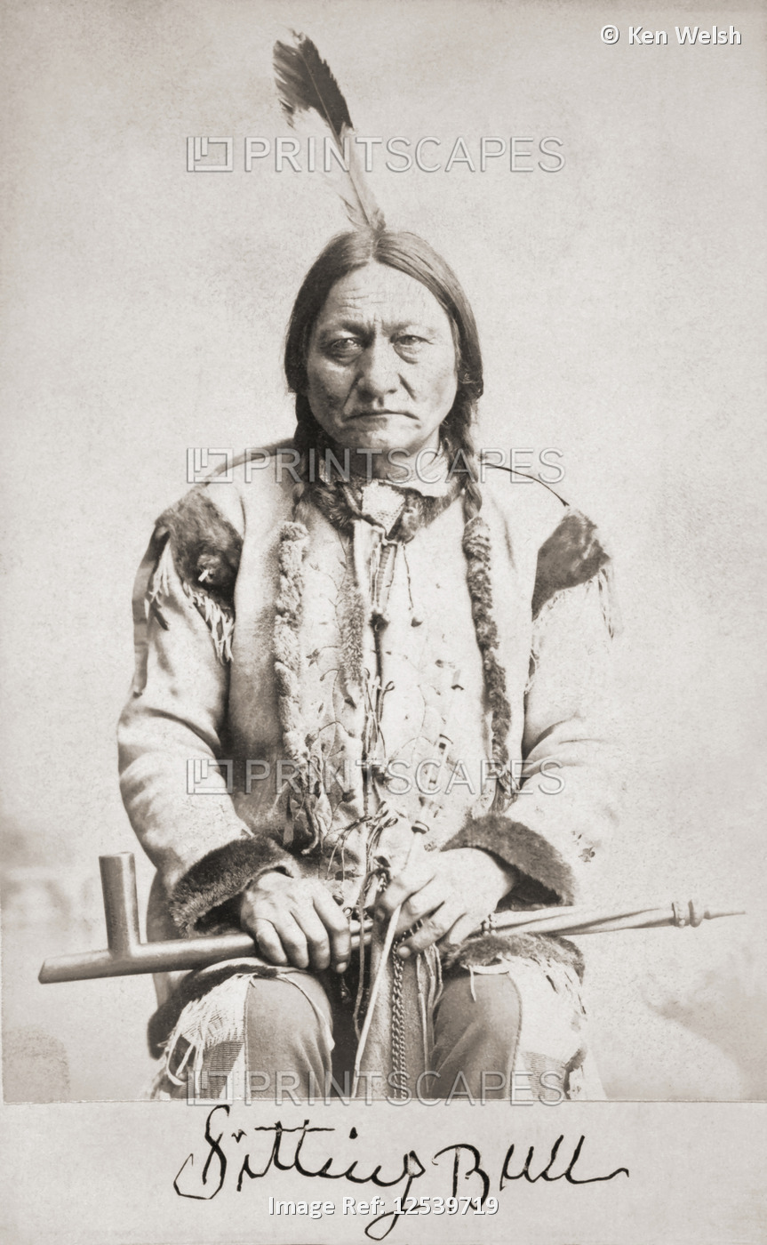 Sitting Bull born circa 1831-1890. Hunkpapa Lakota Sioux holy man.  After a ...